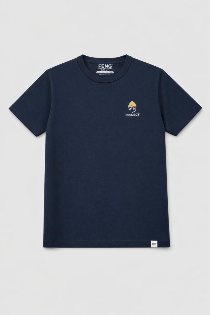 Premium Soft Textured T-shirt in Blue - Image 5