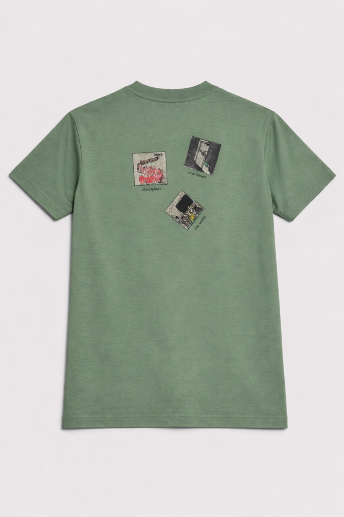 Premium Soft Textured T-shirt in Cyan - Image 3