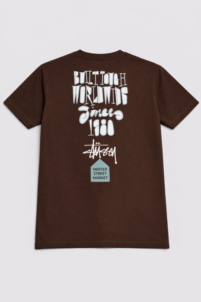 Premium Soft Textured T-shirt in Brown - Image 4