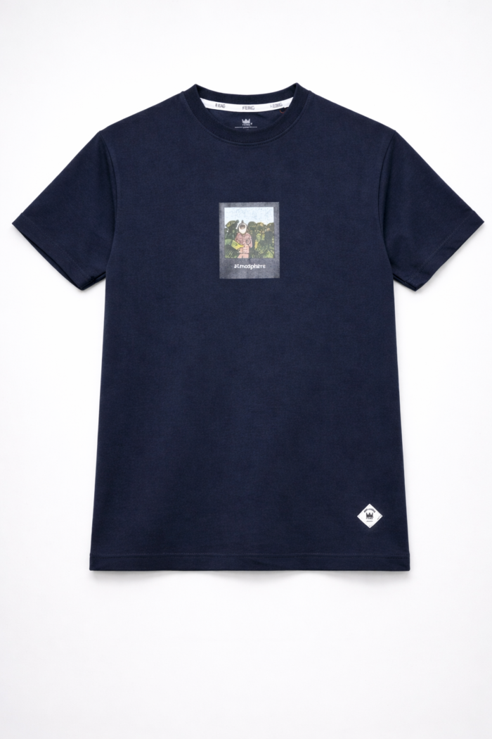Premium Soft Textured T-shirt in Blue - Image 4