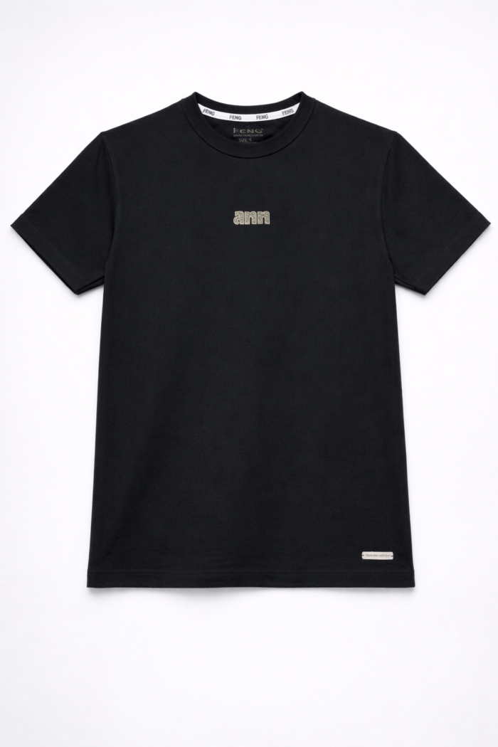 Premium Soft Textured T-shirt in Black - Image 6