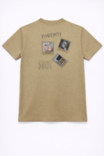 Premium Soft Textured T-shirt in Sand - Image 3