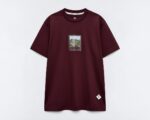 Premium Soft Textured T-shirt in Maroon - Image 3