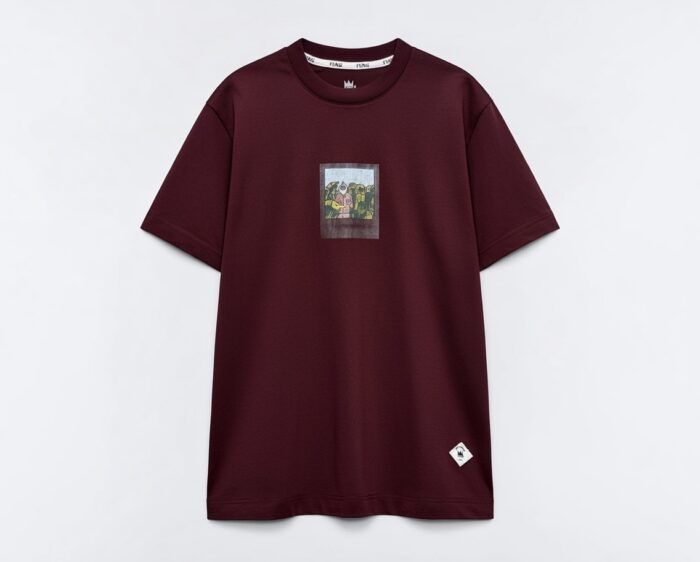 Premium Soft Textured T-shirt in Maroon - Image 3
